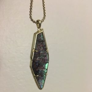 Kendra Scott Beatrice Necklace in Navy Crackle